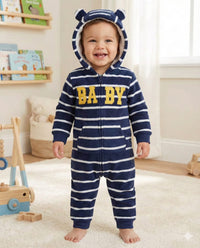hooded overall  little brother navy