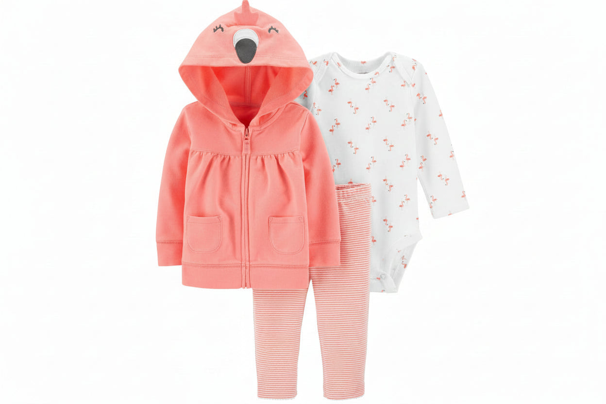 track suit  3-Piece set  flamingo