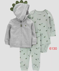 track suit 3-Piece gray  dinsaour