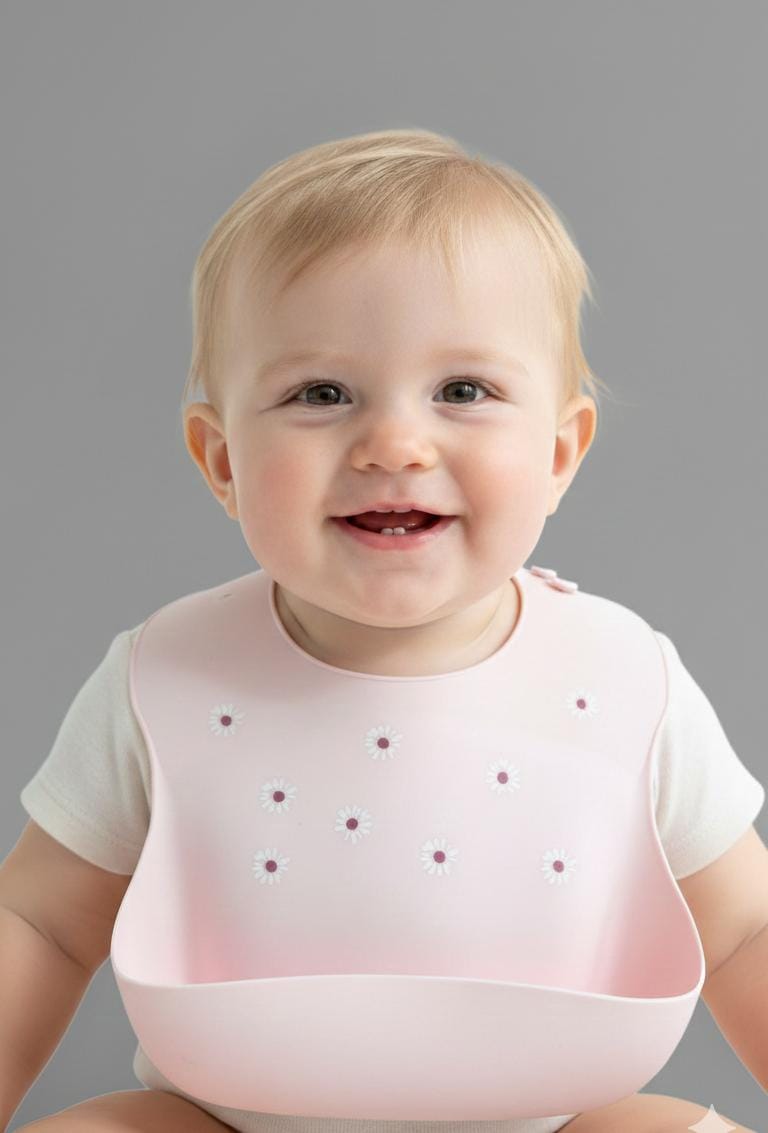 silicon bib flowers