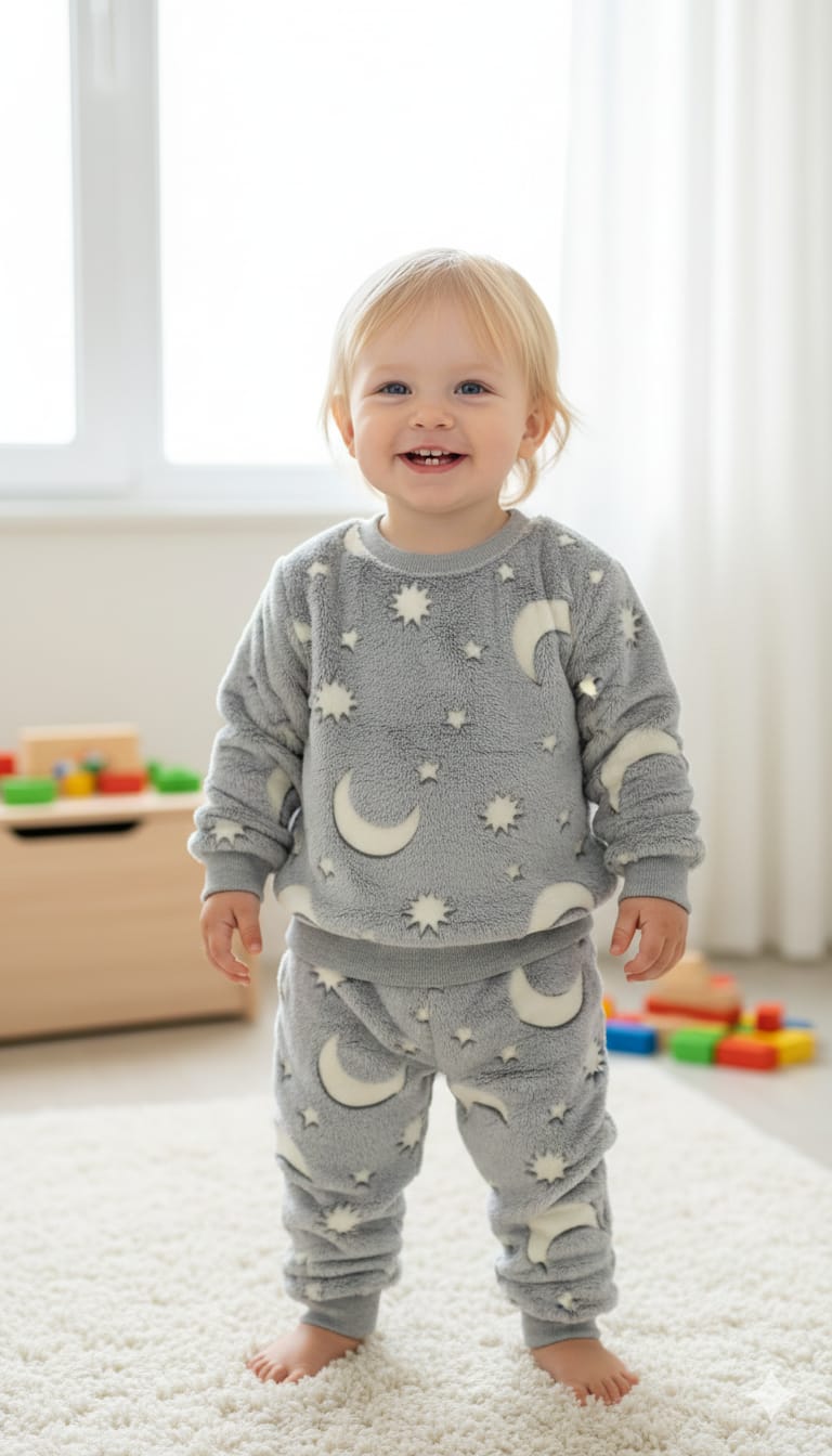 winter pyjama coral  moon