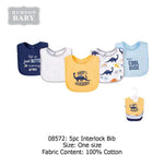 5 Bibs Cotton Pack daddy hugasaurus
