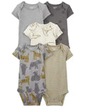 Baby Boy Cotton Bodysuits animals