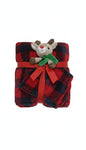 winter blanket Textured fauxfur buddy & blanket deer