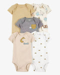 Baby Boy Cotton Bodysuits trucks
