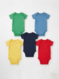 Baby Boy Cotton Bodysuits basics