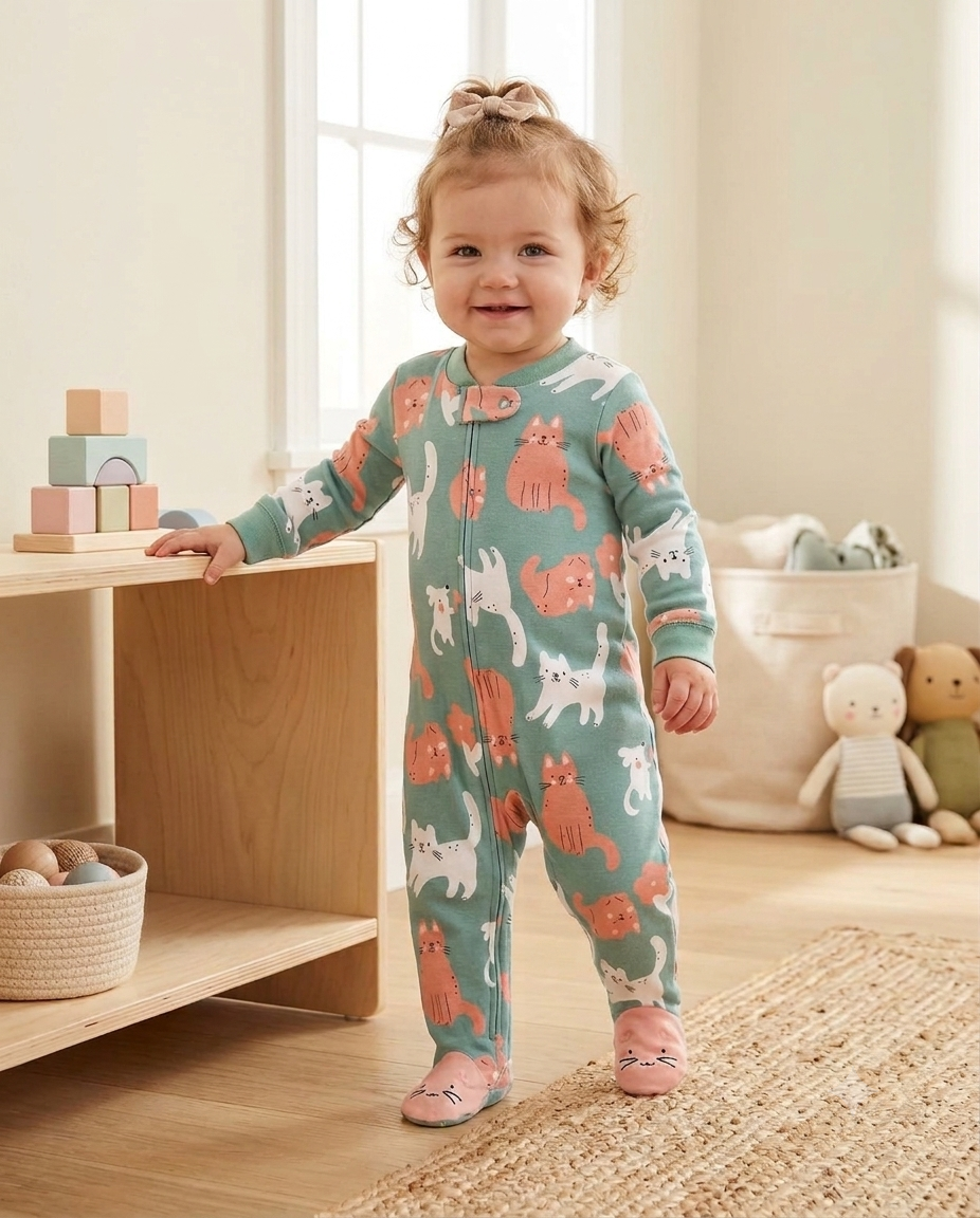 overall coton Green CAT