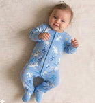 overall coton blue unicorn