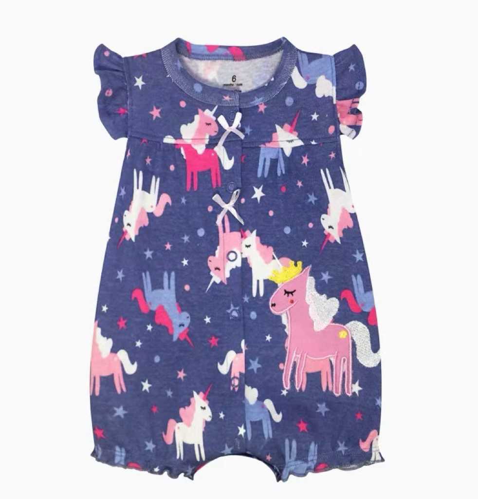 Romper unicorn navy