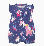 Romper unicorn navy