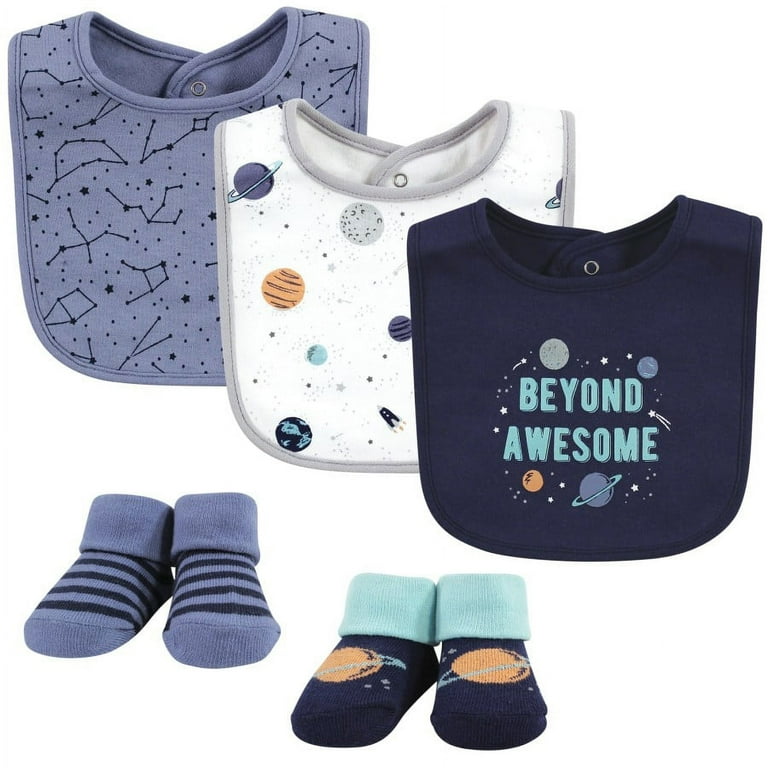 baby Boy Bibs and Socks 5 Pcs Always Be yond awesome