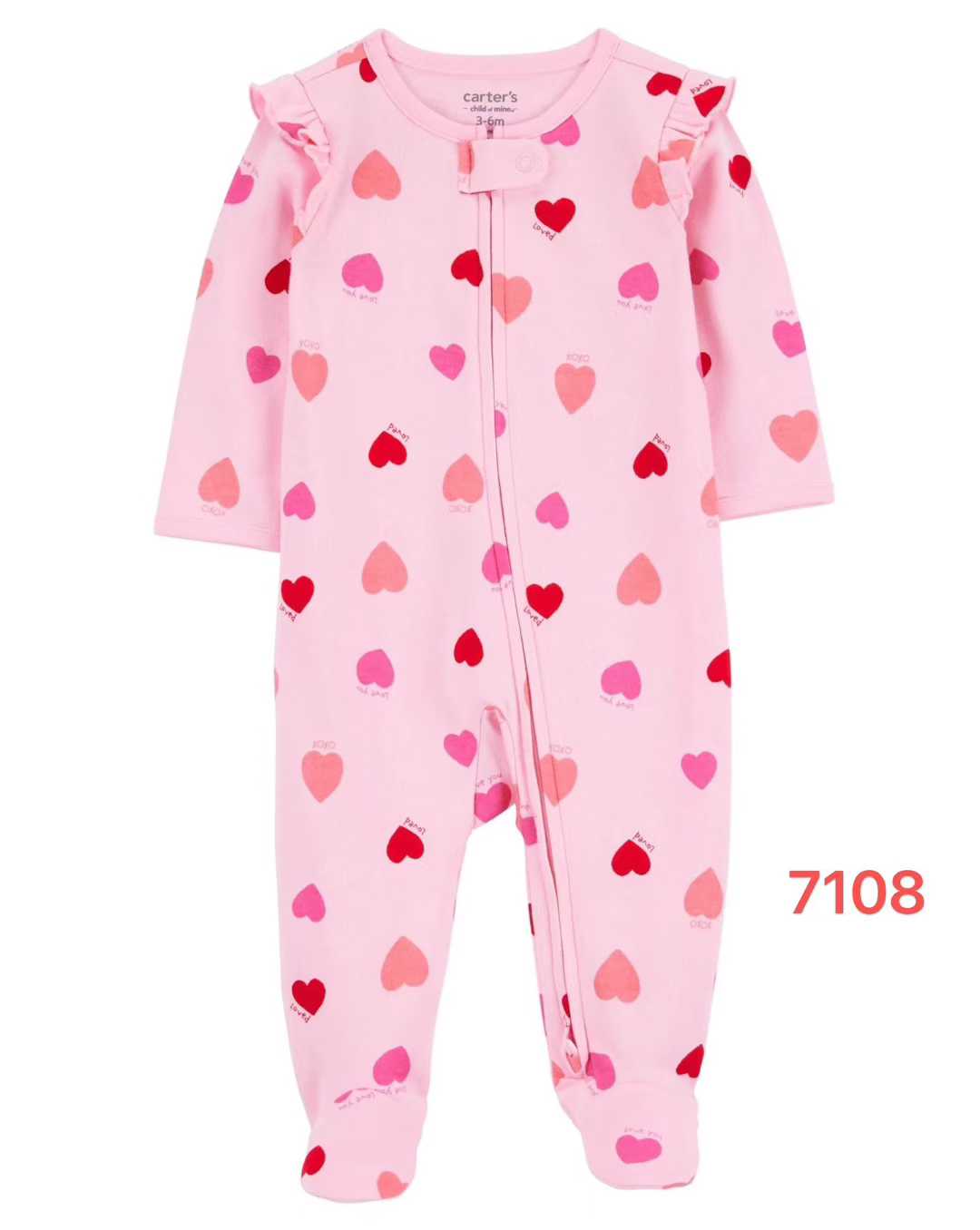 overall coton LOVE pink