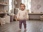 Girls coton set Heart Purple