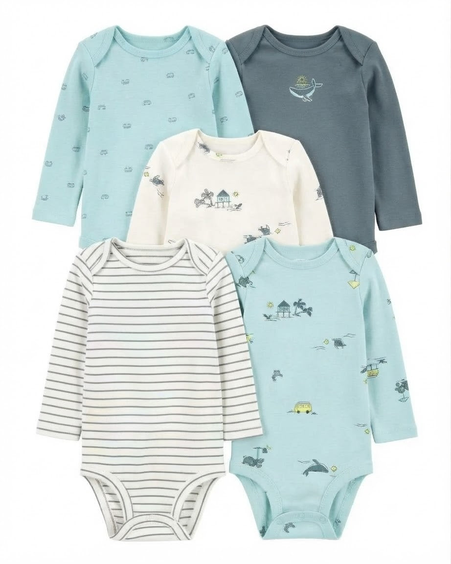 5 pcs long sleeve cotton Whale