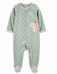 winter overall Green buterfly