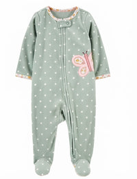 winter overall Green buterfly