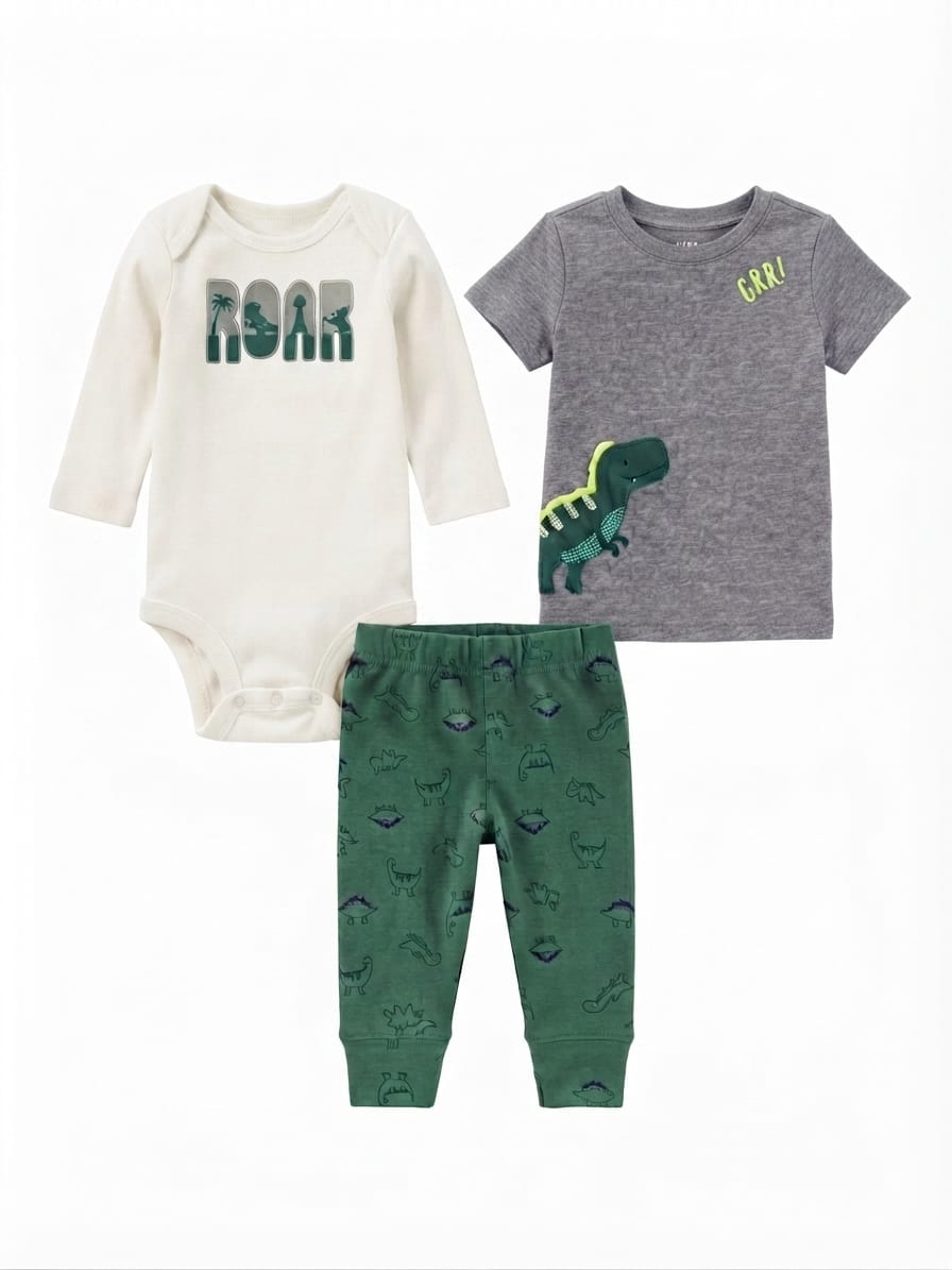 Baby 3-Piece set ROAR Dinosaur