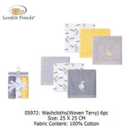 washcloth 6pcs duck Gray