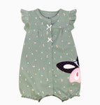 Romper butterfly green