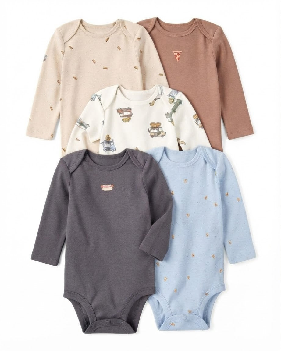 5 pcs long sleeve cotton Pizza