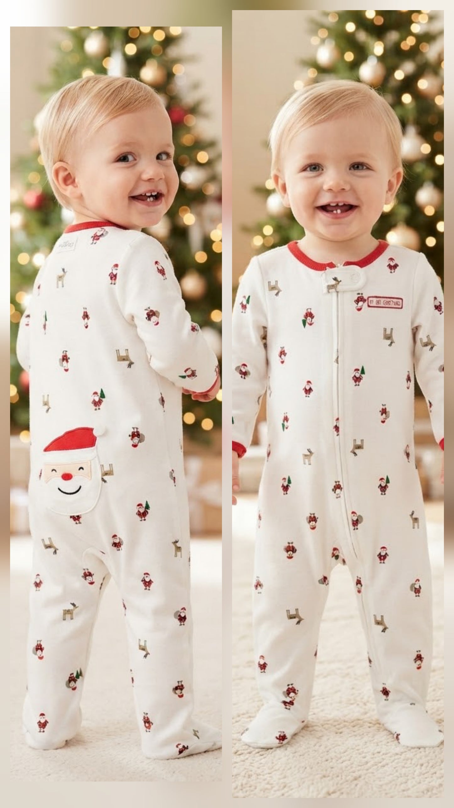 overall coton santa