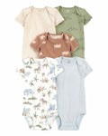 Baby Boy Cotton Bodysuits Animals