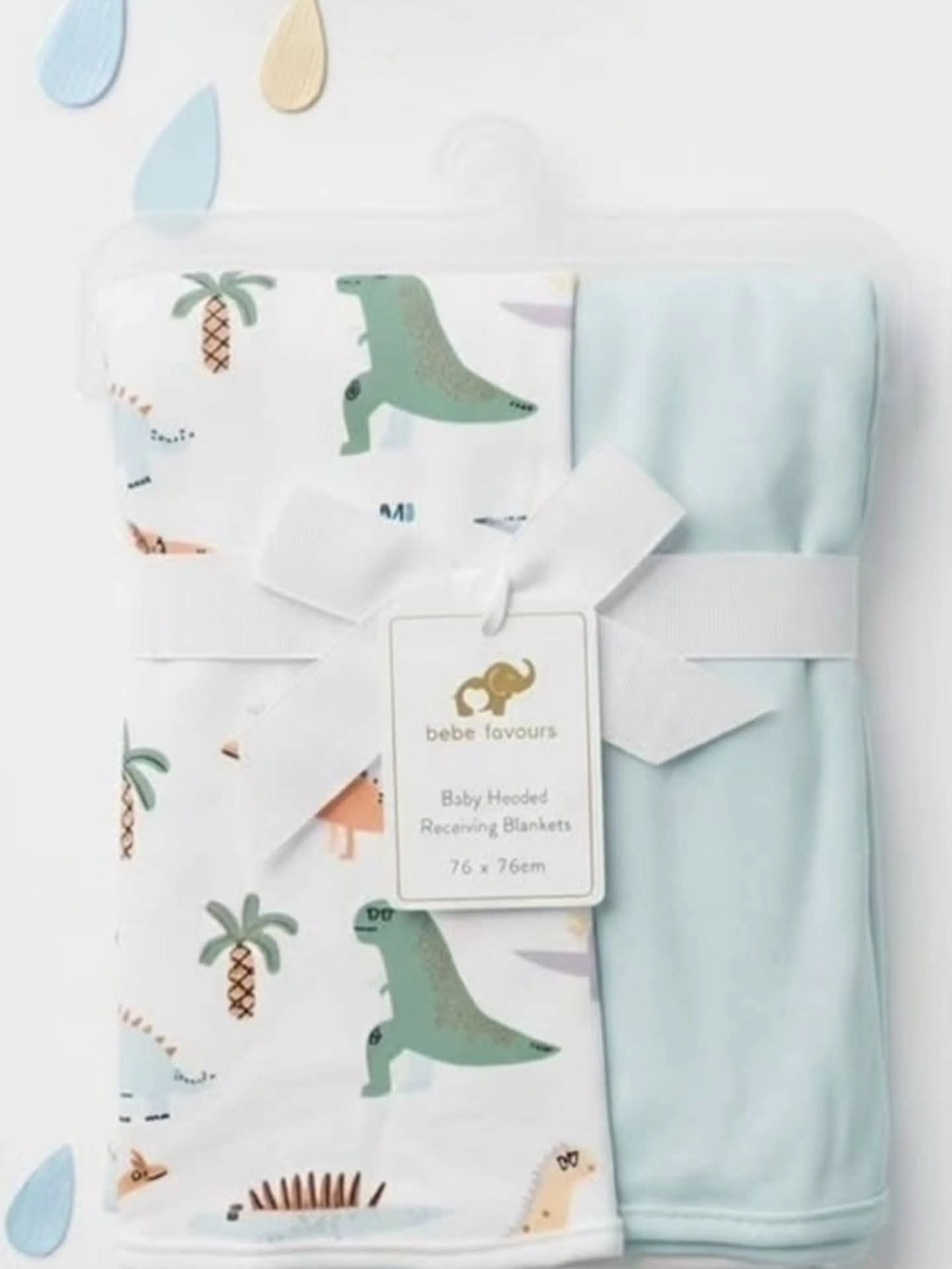 Hooded swaddle dino