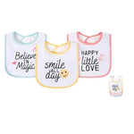 3Pcs Interlock Bibs Smile all day