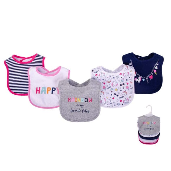 5 Bibs Cotton Pack Rainbow