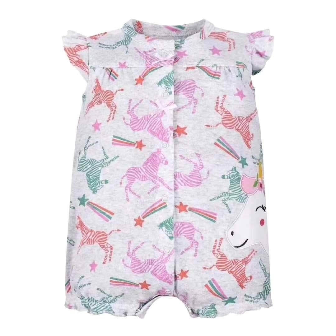 Romper multi color unicorn