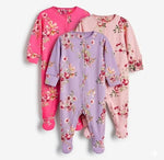 Baby Cotton overals Set 3 Pcs flowers