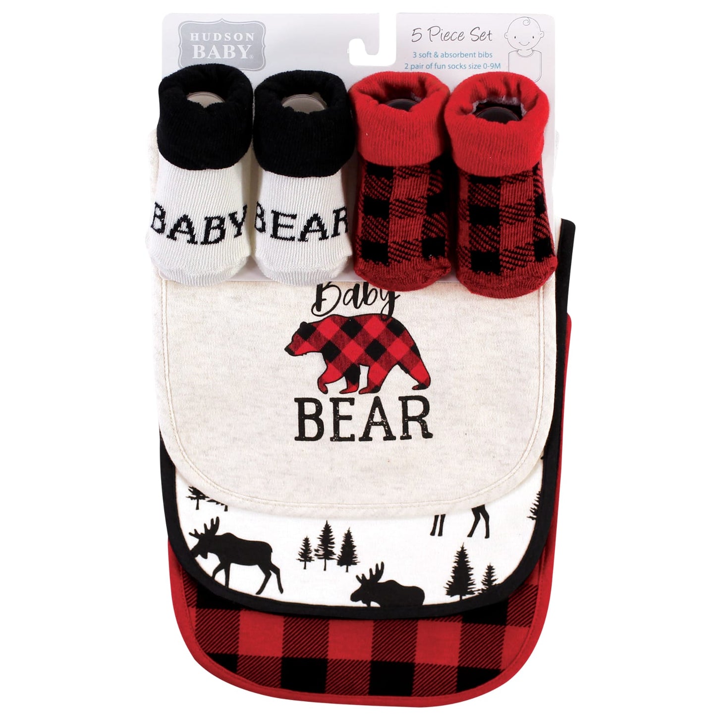 baby Boy Bibs and Socks 5 Pcs Baby BEAR