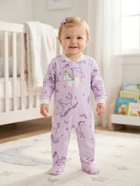 winter overall Purple unicorn