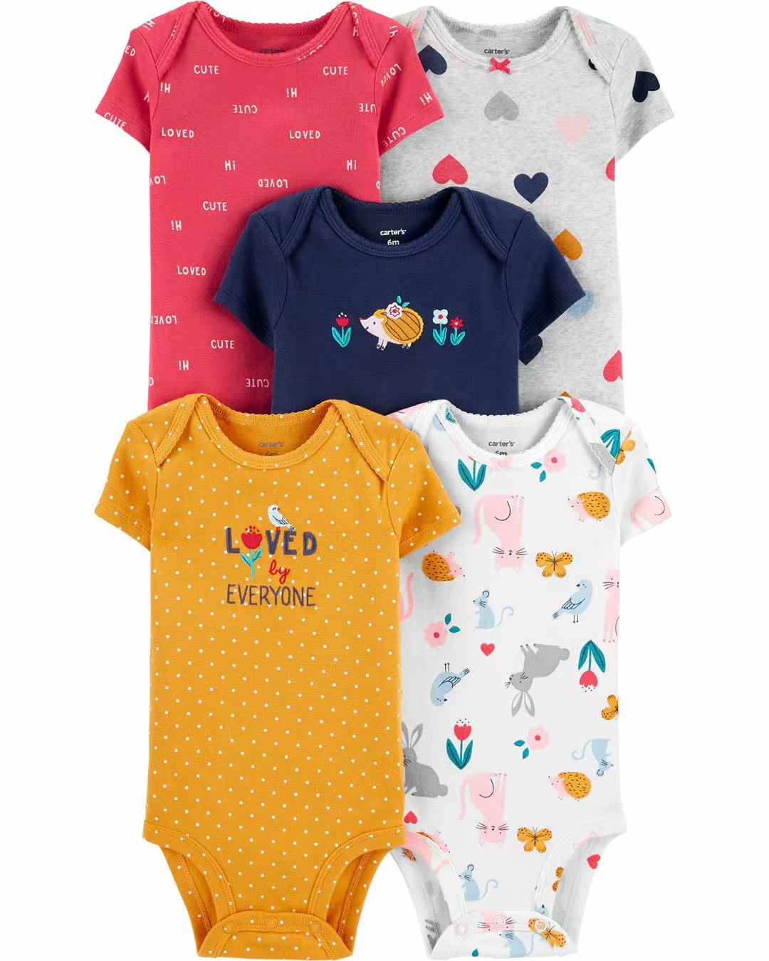 Baby GIRL Cotton Bodysuits multicolor