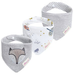 Mom's Care Bibs 3pcs FOX gray