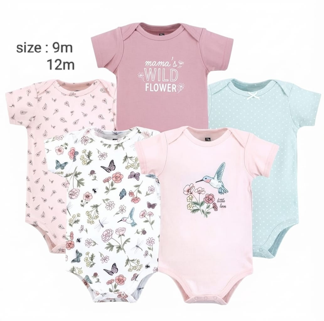 Baby GIRL Cotton Bodysuits mama's WILD flower