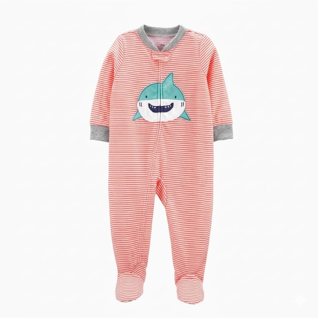overall coton Orange Shark
