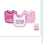 3Pcs Interlock Bibs GRANDMA'S