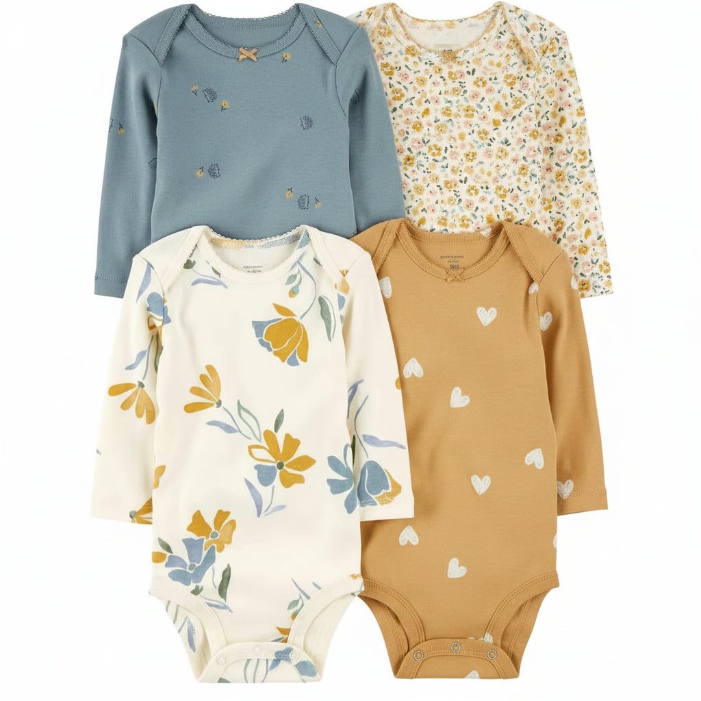 4 pcs long sleeve flowers