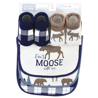 baby Boy Bibs and Socks 5 Pcs don't Moose with me