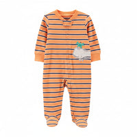 overall coton orange whale