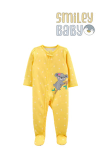 overall coton yellow koala