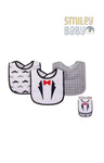 3Pcs Interlock Bibs mostache