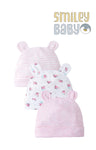 Mom’s Care hat 3pcs set PINK STAR