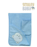 Baby Hooded Towel with loofah bbear 76x 76 Cm