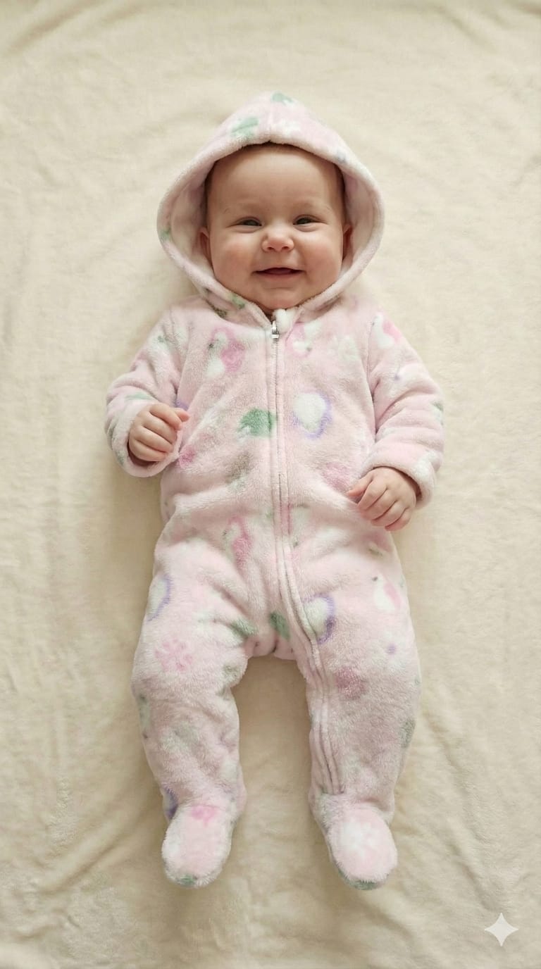 hooded overall  pink  elephant